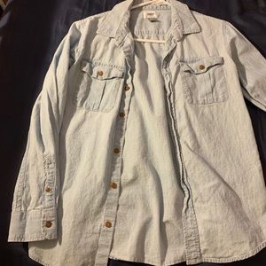Boys Button Down Denim Shirt